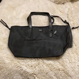 Botkier black nylon tote with vegan straps and details!